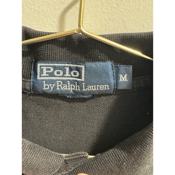 Polo Ralph Lauren Custom Fit Men's Large Black Long Sleeve Polo. - Picture 3 of 3